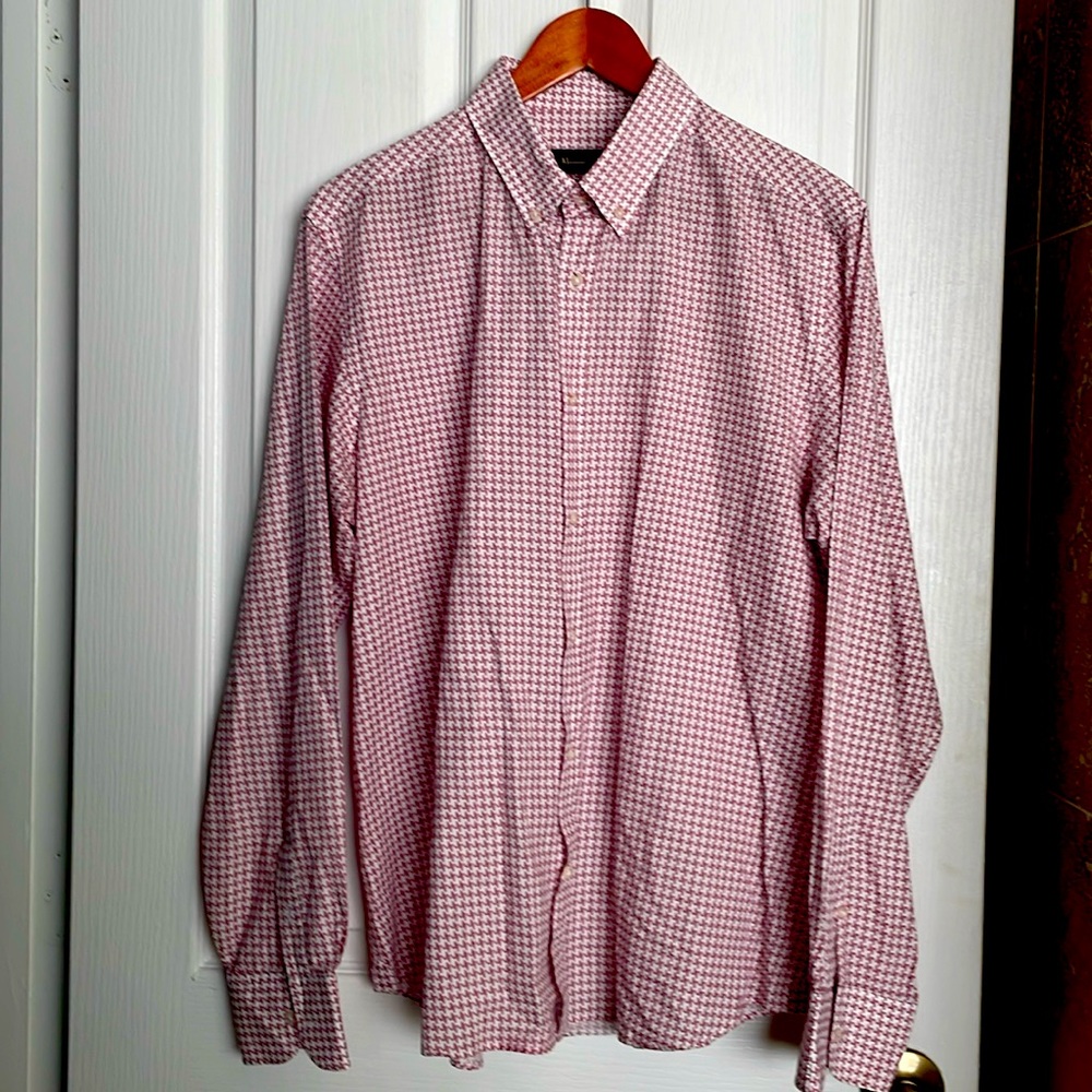 Massimo Dutti - Fine Fabric, Red Houndstooth pattern